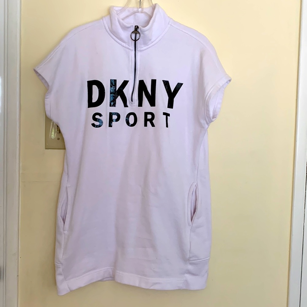 DKNY quarter -zip logo dress